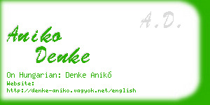 aniko denke business card